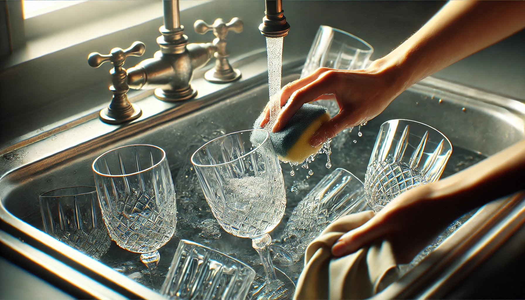 نحوه شستن ظروف کریستال + روش های لکه زدایی و برق انداختن ظرف کریستال